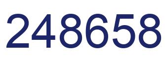 Number 248658 blue image