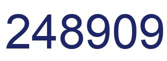 Number 248909 blue image