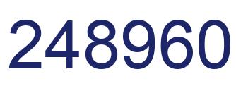 Number 248960 blue image