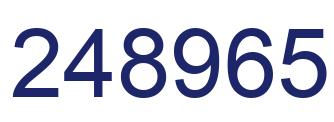 Number 248965 blue image