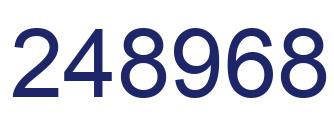 Number 248968 blue image