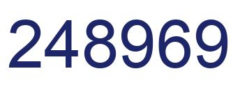 Number 248969 blue image
