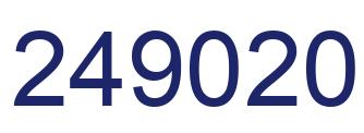Number 249020 blue image