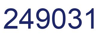Number 249031 blue image