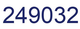 Number 249032 blue image