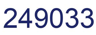 Number 249033 blue image