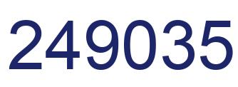 Number 249035 blue image