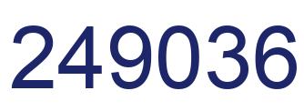 Number 249036 blue image