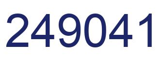 Number 249041 blue image