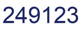 Number 249123 blue image