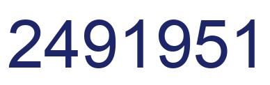 Number 2491951 blue image