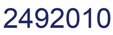 Number 2492010 blue image