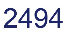 Number 2494 blue image