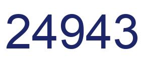Number 24943 blue image