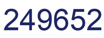 Number 249652 blue image