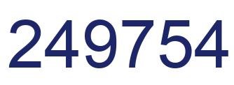 Number 249754 blue image