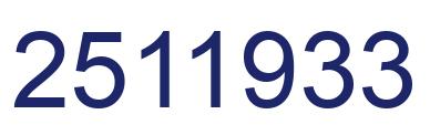 Number 2511933 blue image
