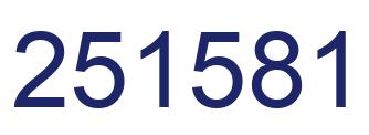 Number 251581 blue image