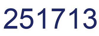 Number 251713 blue image