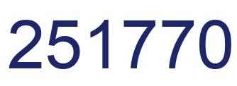 Number 251770 blue image