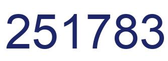 Number 251783 blue image