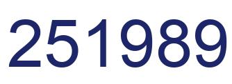 Number 251989 blue image