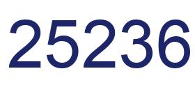 Number 25236 blue image
