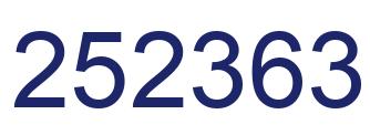Number 252363 blue image
