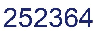 Number 252364 blue image
