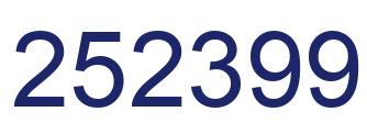 Number 252399 blue image