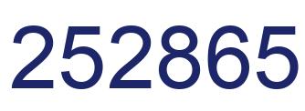 Number 252865 blue image