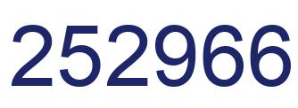 Number 252966 blue image