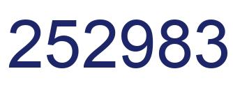 Number 252983 blue image