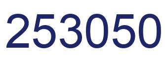 Number 253050 blue image