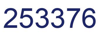 Number 253376 blue image