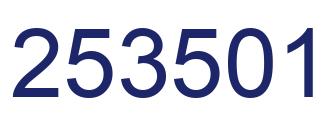 Number 253501 blue image