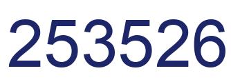 Number 253526 blue image