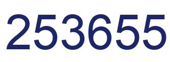 Number 253655 blue image