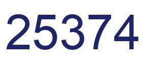Número 25374 imagen azul