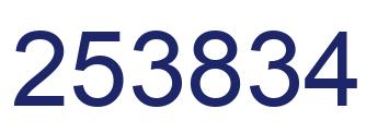 Number 253834 blue image