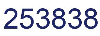 Number 253838 blue image