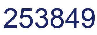 Number 253849 blue image