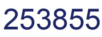 Number 253855 blue image
