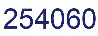 Number 254060 blue image