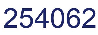 Number 254062 blue image