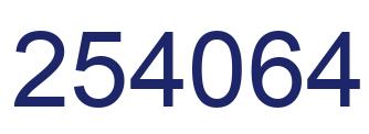 Number 254064 blue image