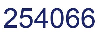 Number 254066 blue image