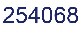 Number 254068 blue image