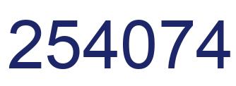 Number 254074 blue image
