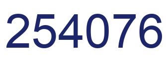 Number 254076 blue image